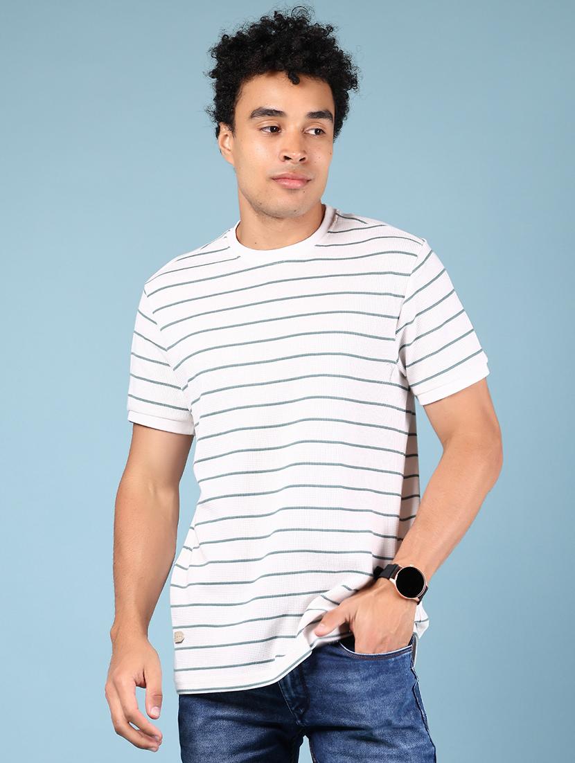 men striped short sleeve regular fit t-shirt - 21873078 - Zoom Image - 0