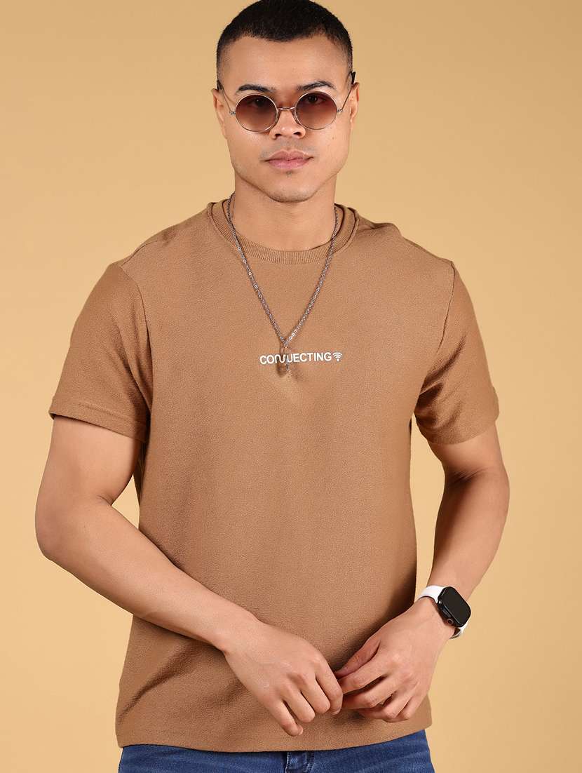 men printed short sleeve regular fit t-shirt