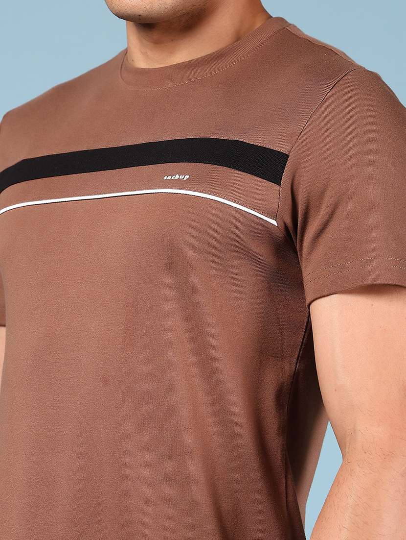 men striped short sleeve slim fit t-shirt - 21873112 -  Standard Image - 3
