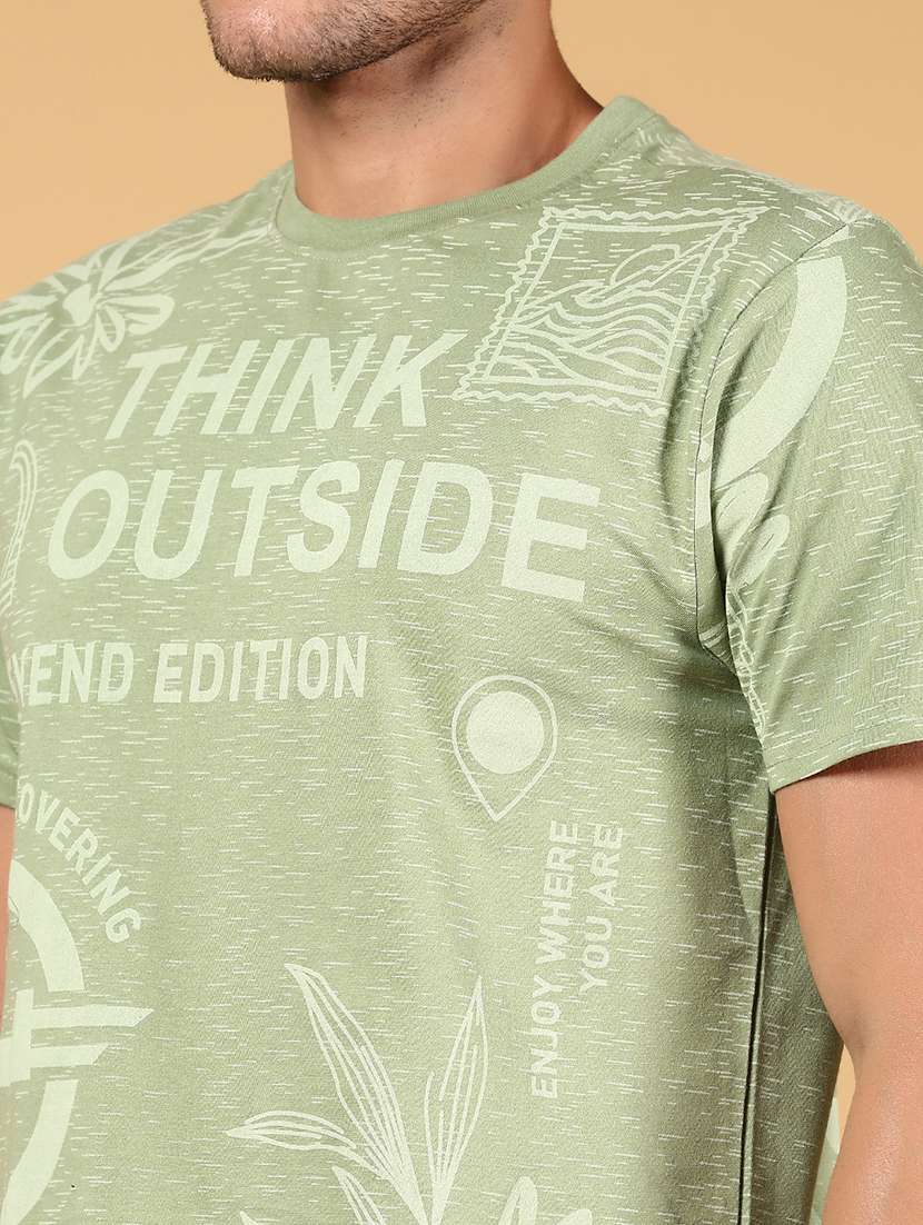 men printed short sleeve regular fit t-shirt - 21873115 -  Standard Image - 3