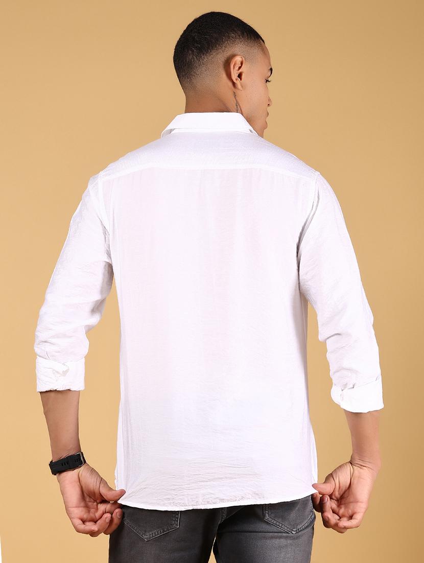 men solid long sleeve regular fit casual shirt - 21873119 - Standard Image - 3