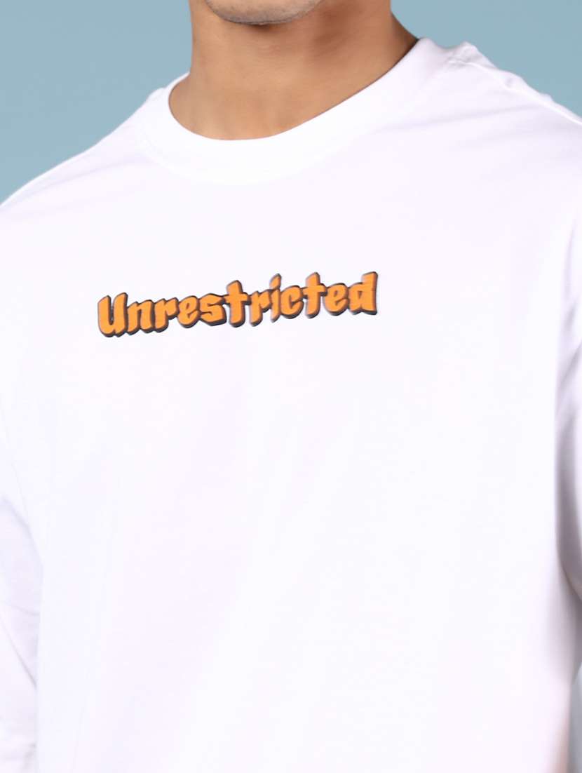 white cotton back print tshirt - 21873146 -  Standard Image - 3