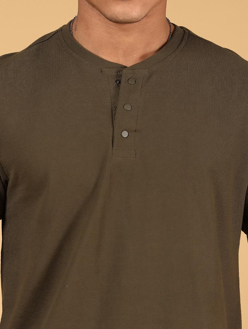 olive cotton chest print tshirt - 21873153 - Standard Image - 3