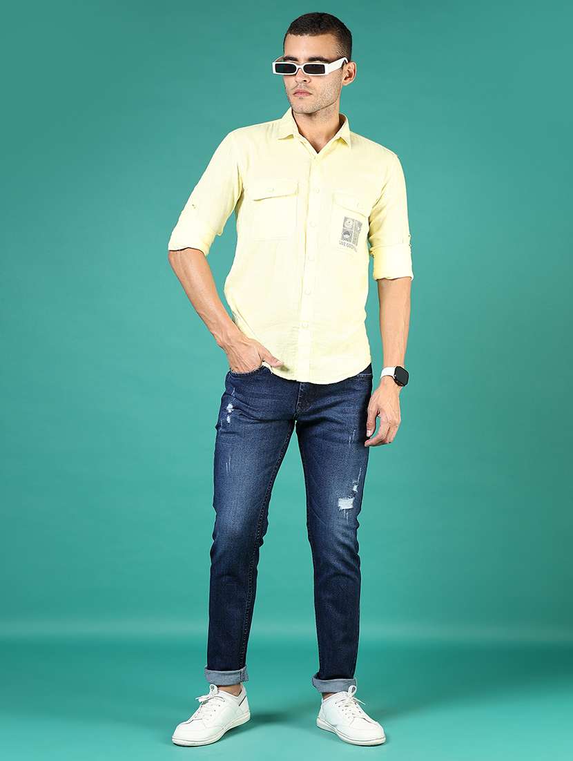 men distress mid rise full length jean - 21873161 -  Standard Image - 3