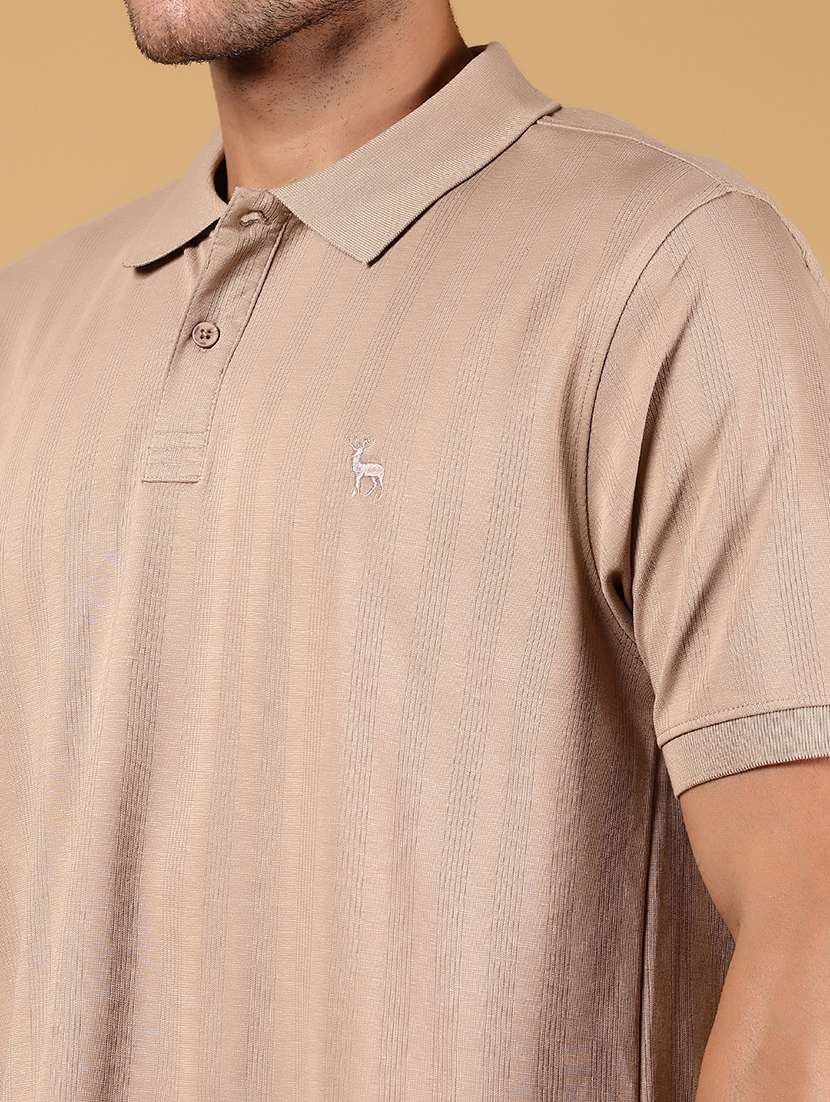 men striped short sleeve regular fit polo t-shirt - 21873163 -  Standard Image - 3