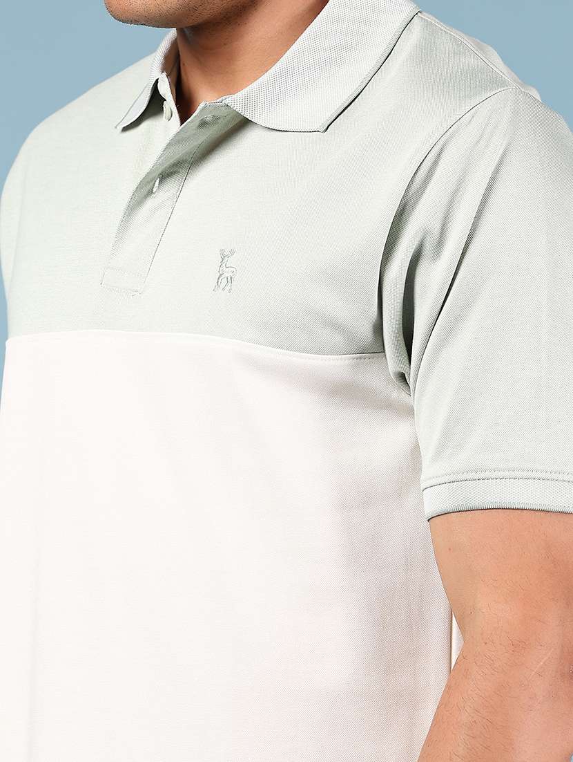 men color block short sleeve regular fit polo t-shirt - 21873164 -  Standard Image - 3