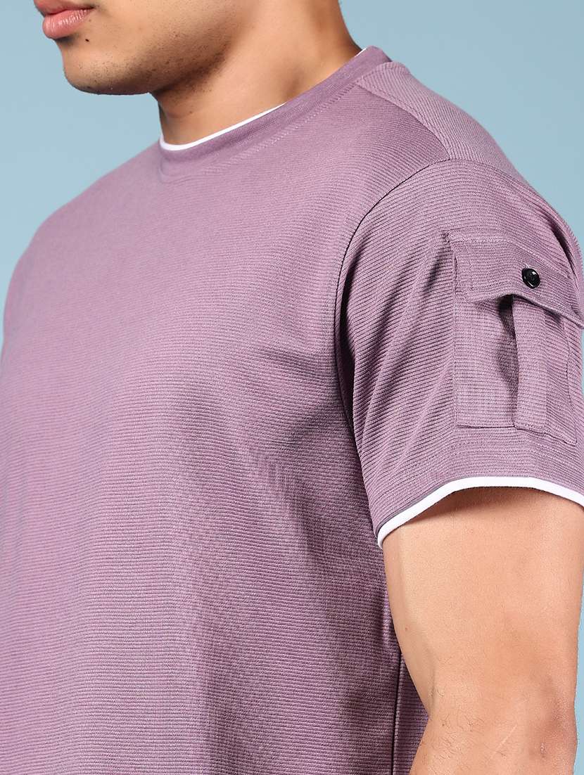 men solid short sleeve regular fit t-shirt - 21873166 - Standard Image - 3