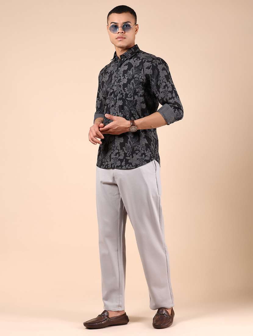 men floral printed long sleeve regular fit casual shirt - 21873193 -  Standard Image - 5