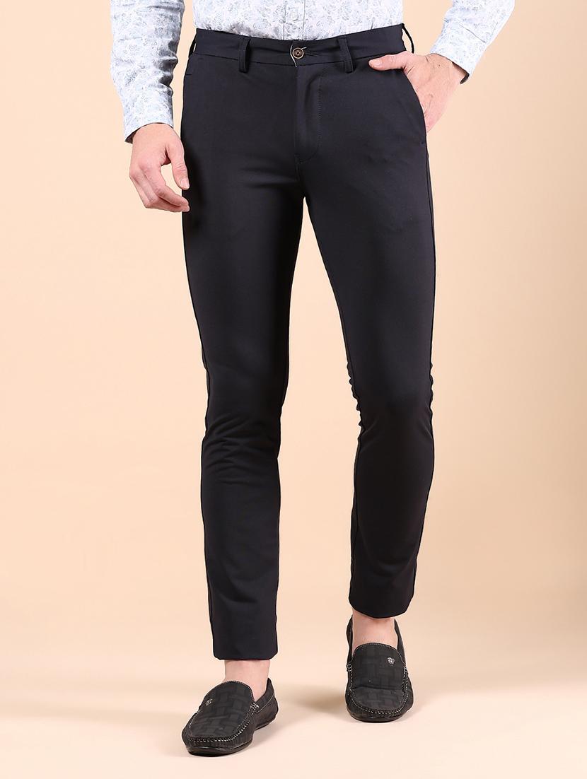 men solid md rise casual chinos - 21873308 - Zoom Image - 0
