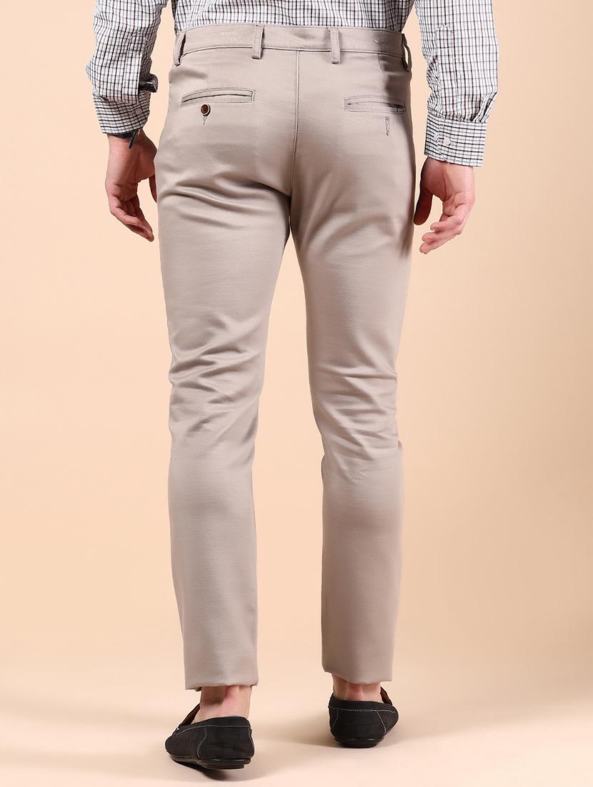 men solid md rise casual chinos - 21873310 - Standard Image - 3