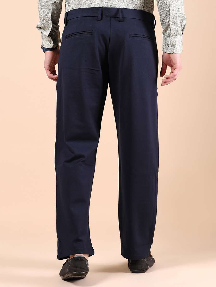 men solid mid rise straight fit chinos  - 21873314 -  Standard Image - 3