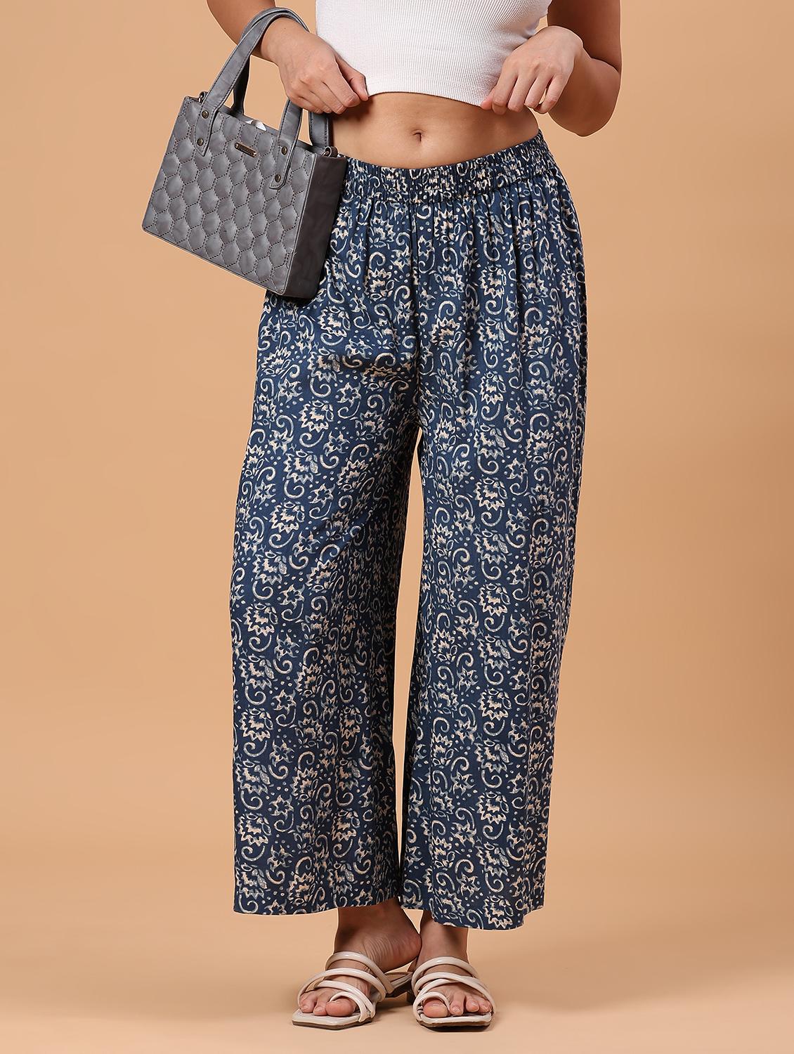 women printed mid rise flared palazzo - 21873320 - Zoom Image - 0