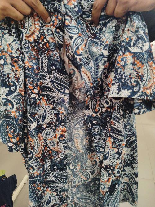 dark blue rayon casual shirt - 21873324 - Standard Image - 0