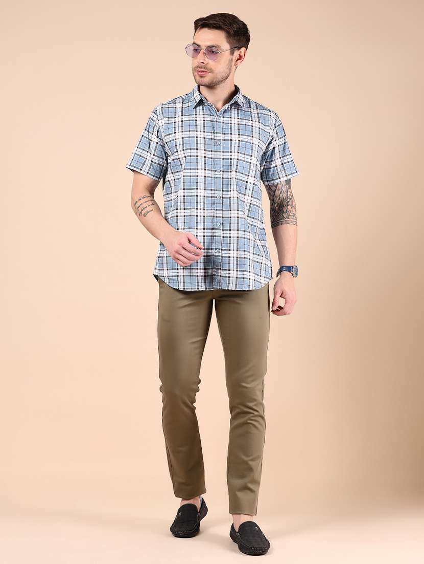 men solid md rise casual chinos  - 21873393 -  Standard Image - 5