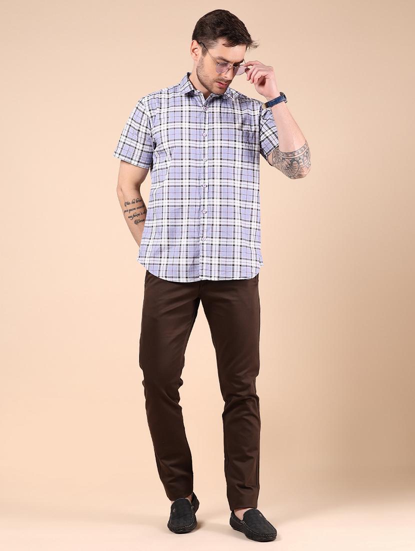 men solid md rise casual chinos - 21873441 - Standard Image - 5