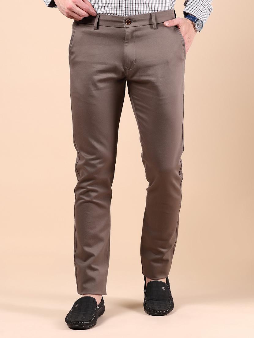 men solid md rise casual chinos  - 21873445 -  Zoom Image - 0