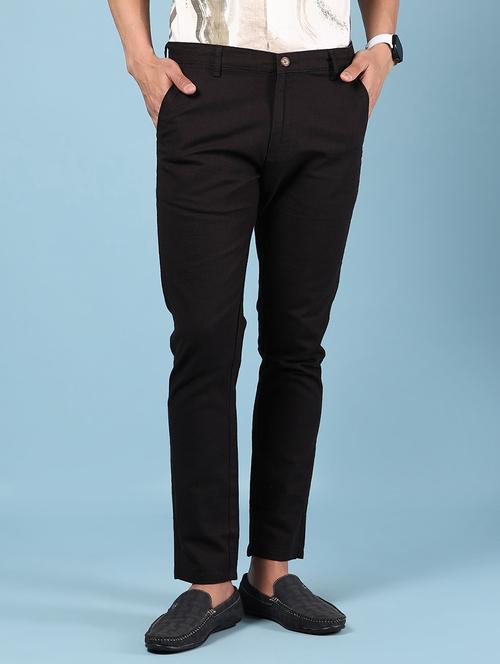 men solid md rise casual chinos  - 21873486 -  Standard Image - 0