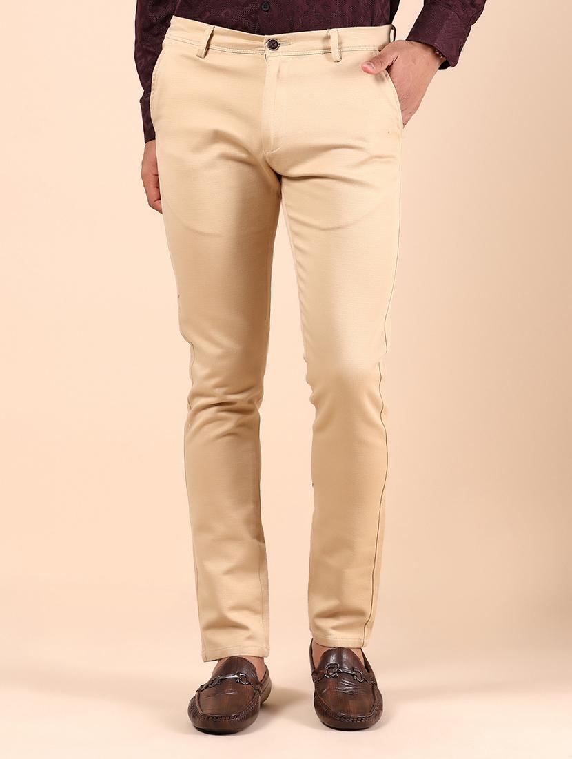 men solid md rise casual chinos  - 21873515 -  Zoom Image - 0