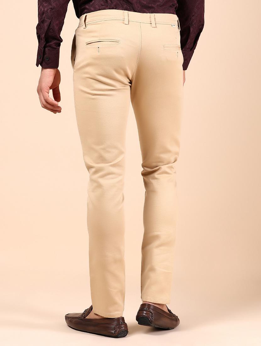 men solid md rise casual chinos - 21873515 - Standard Image - 3