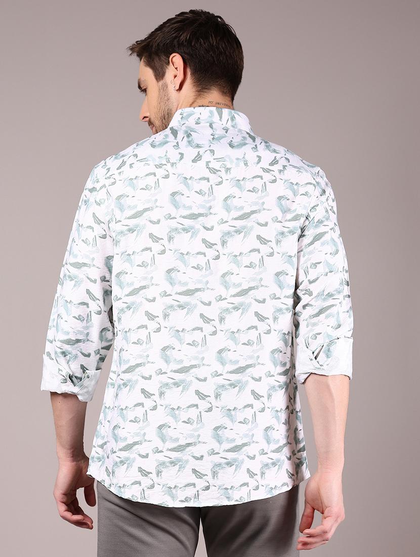 men printed long sleeve regular fit casual shirt - 21873537 - Standard Image - 3