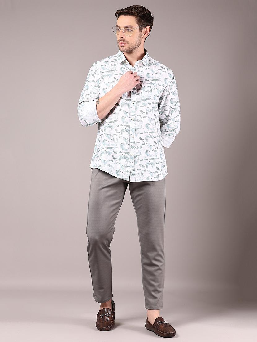 men printed long sleeve regular fit casual shirt - 21873537 - Standard Image - 5