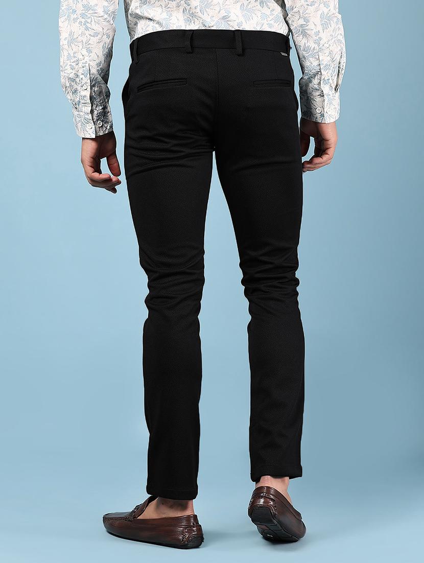 men solid md rise casual chinos - 21873539 - Standard Image - 3