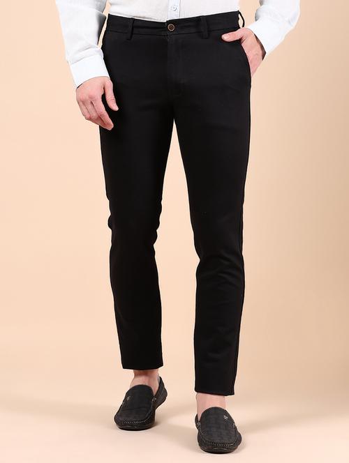 men solid md rise casual chinos  - 21873541 -  Standard Image - 0