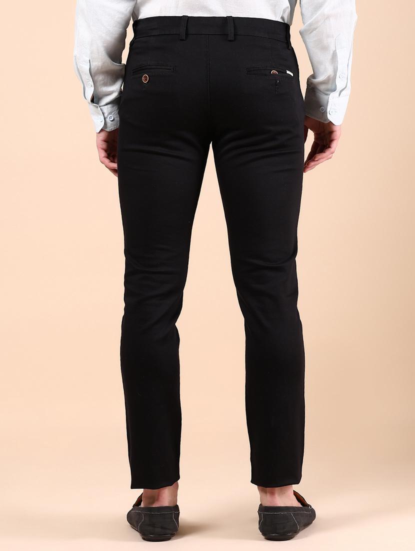 men solid md rise casual chinos - 21873541 - Standard Image - 3