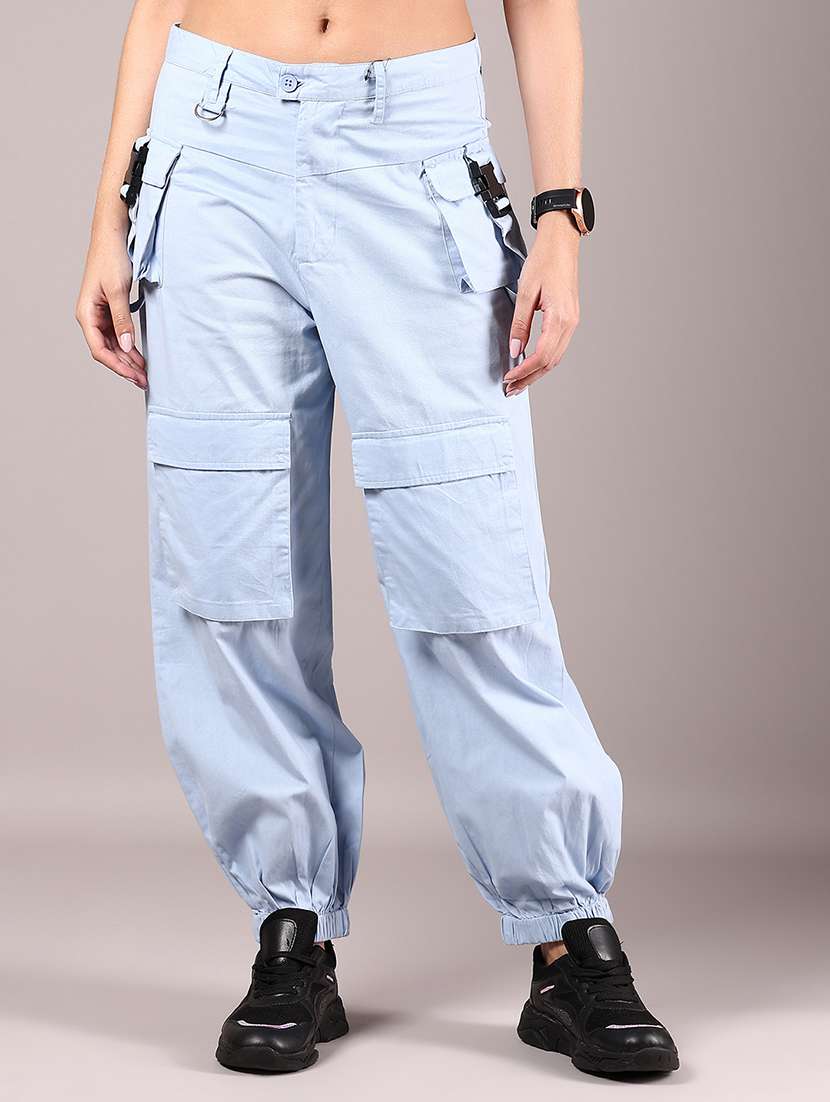 women solid mid irse jogger cargo