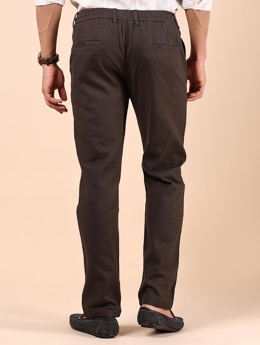 men solid mid rise straight fit chinos - 21873671 - Standard Image - 3