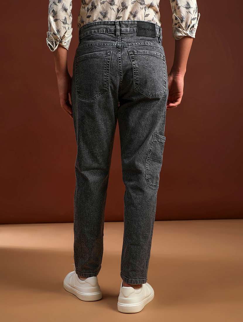 men washed mid rise regular fit cargo - 21873687 -  Standard Image - 3