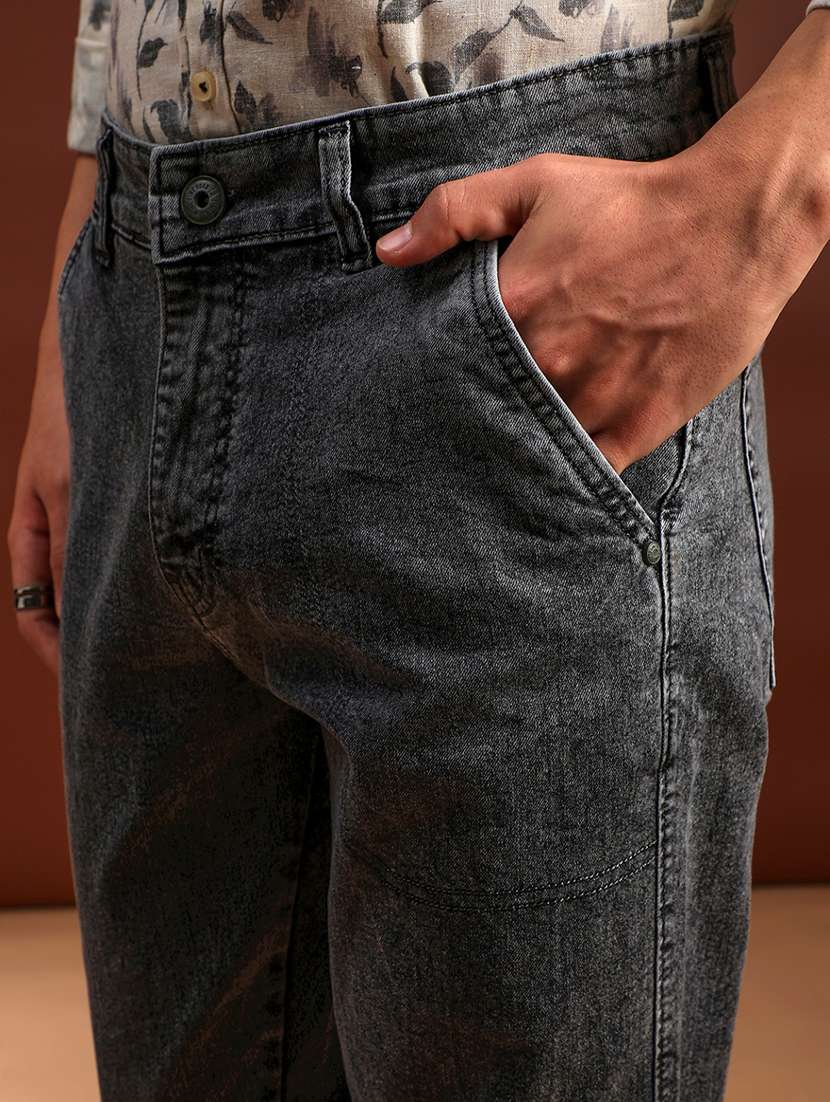 men washed mid rise regular fit cargo - 21873687 -  Standard Image - 5