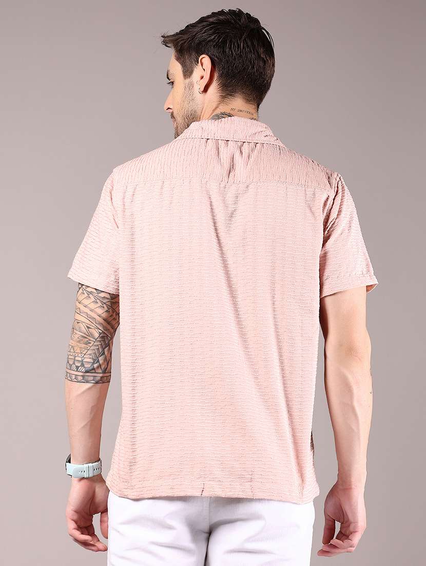men self design cuban collar loose fit casual shirt - 21873737 -  Standard Image - 3