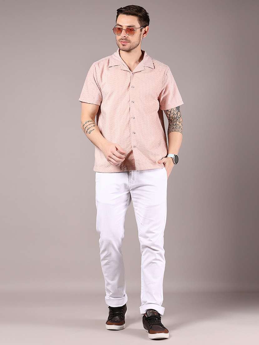 men self design cuban collar loose fit casual shirt - 21873737 -  Standard Image - 5