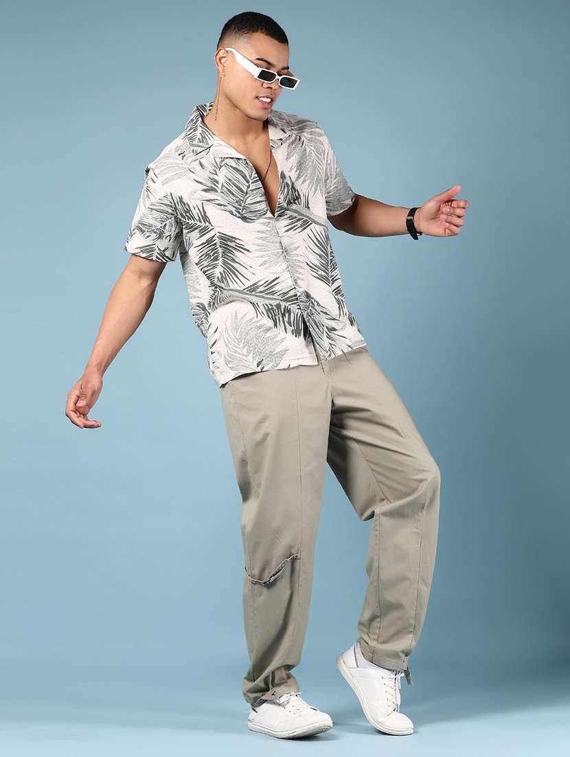 men printed cuban collaerd short sleeve shirt - 21873764 -  Standard Image - 5