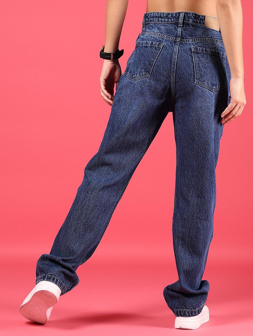 women solid high rise straight jean - 21873769 - Standard Image - 3