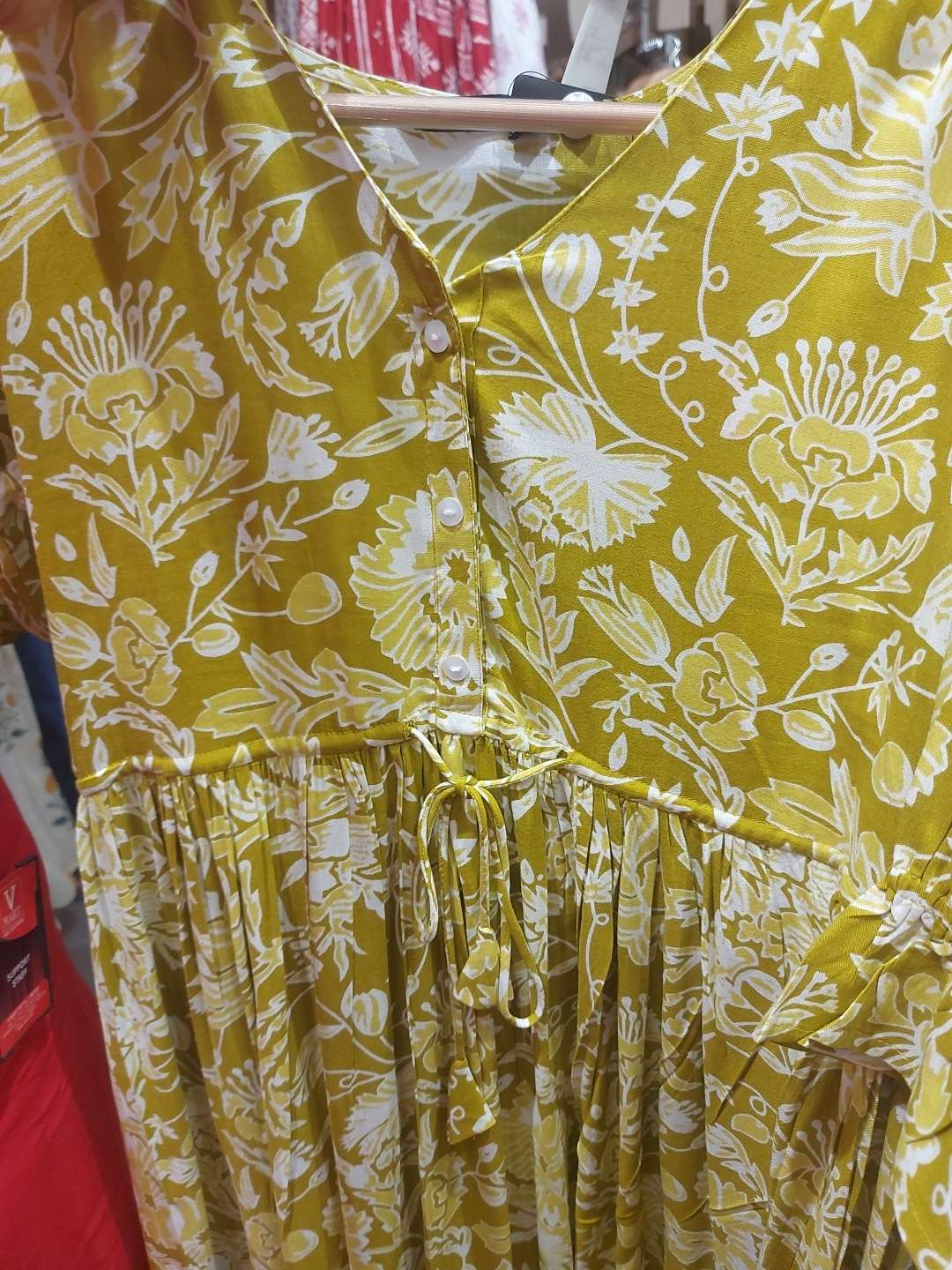 yellow rayon ethnic dress - 21873783 - Zoom Image - 0