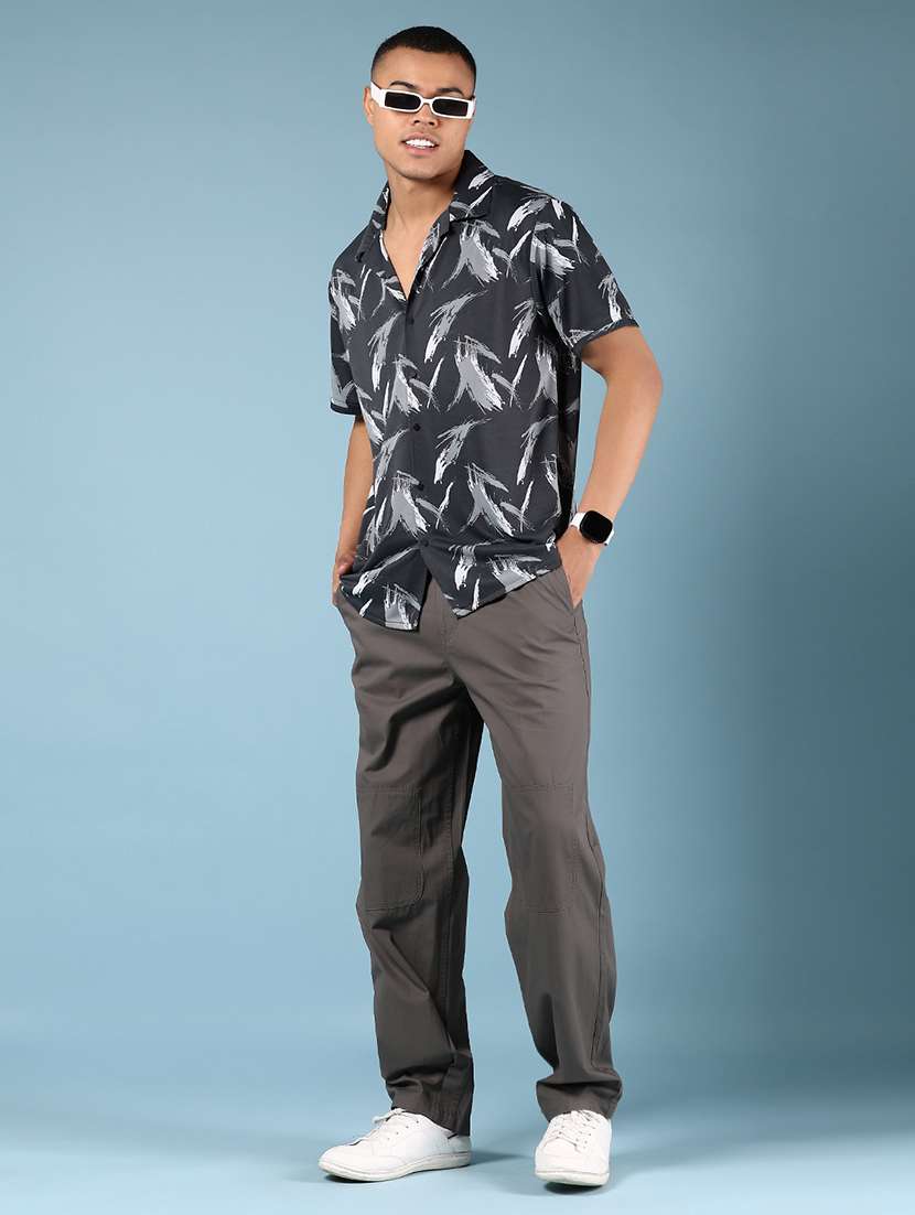 men printed cuban collar loose fit casual shirt - 21873815 -  Standard Image - 5