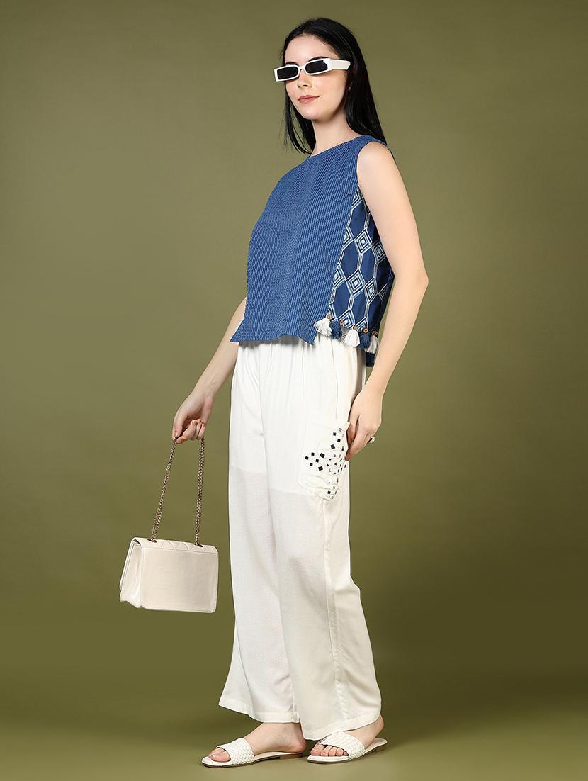 women printed sleeveless regular top - 21873819 - Standard Image - 5