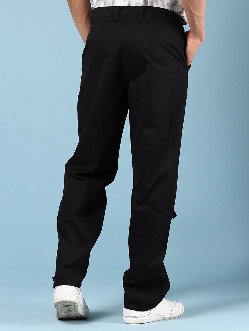men solid mid rise pleated chinos - 21873831 - Standard Image - 3