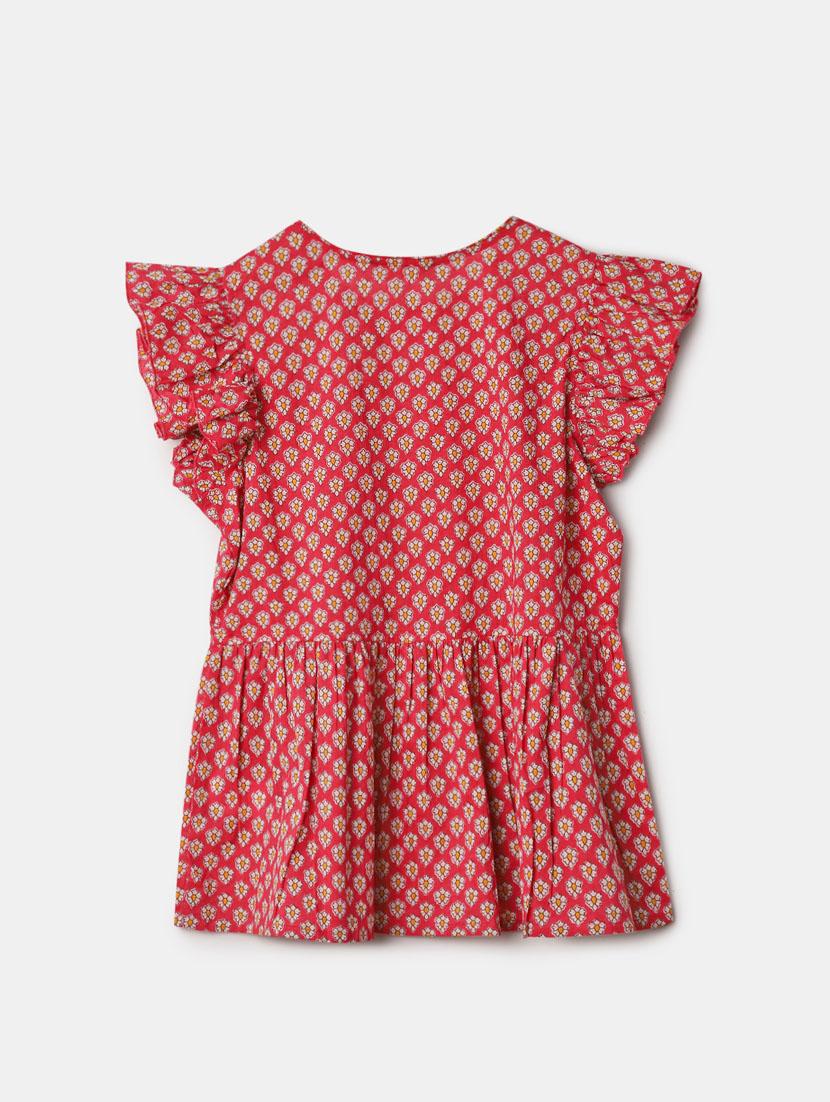women red printed round neck top - 21873847 - Standard Image - 3