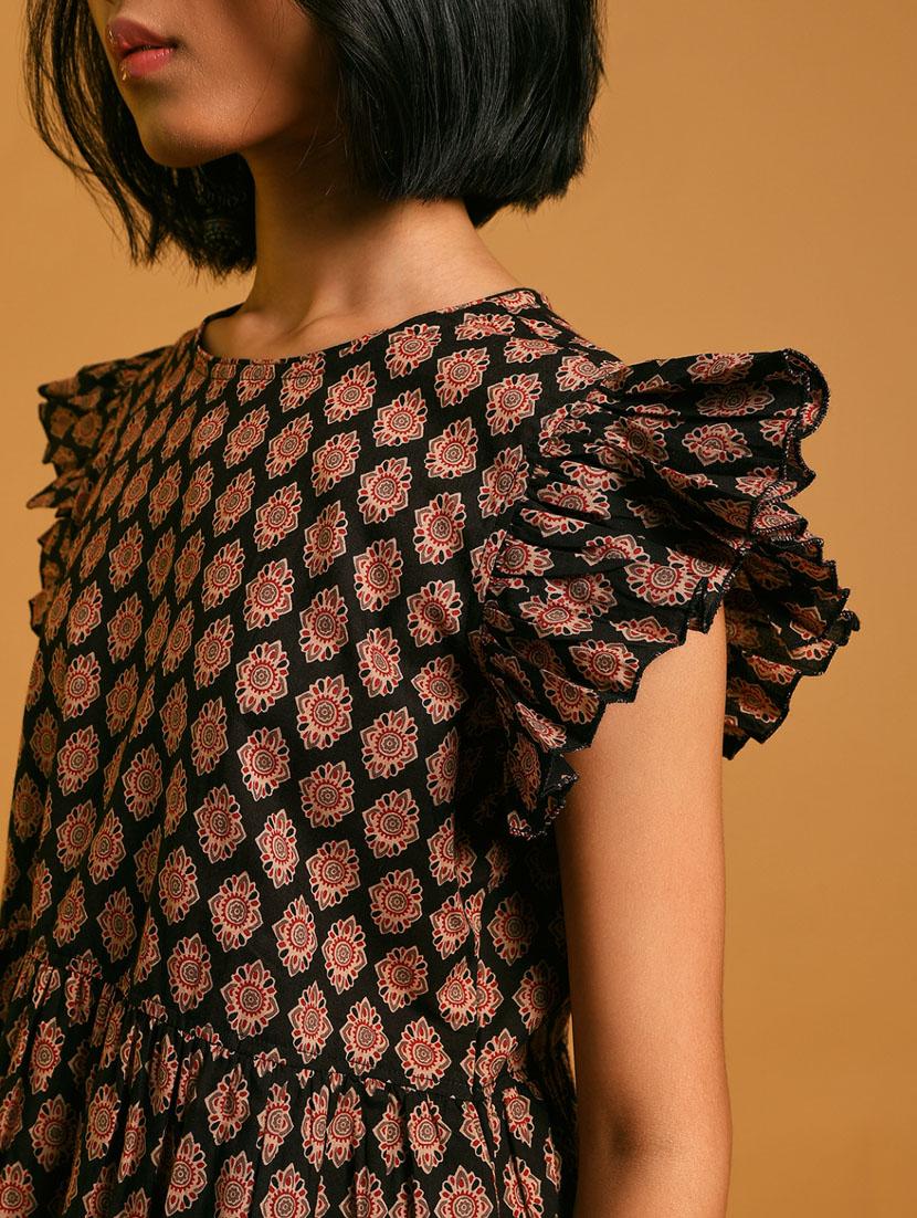 women black printed round neck top - 21873849 - Standard Image - 5