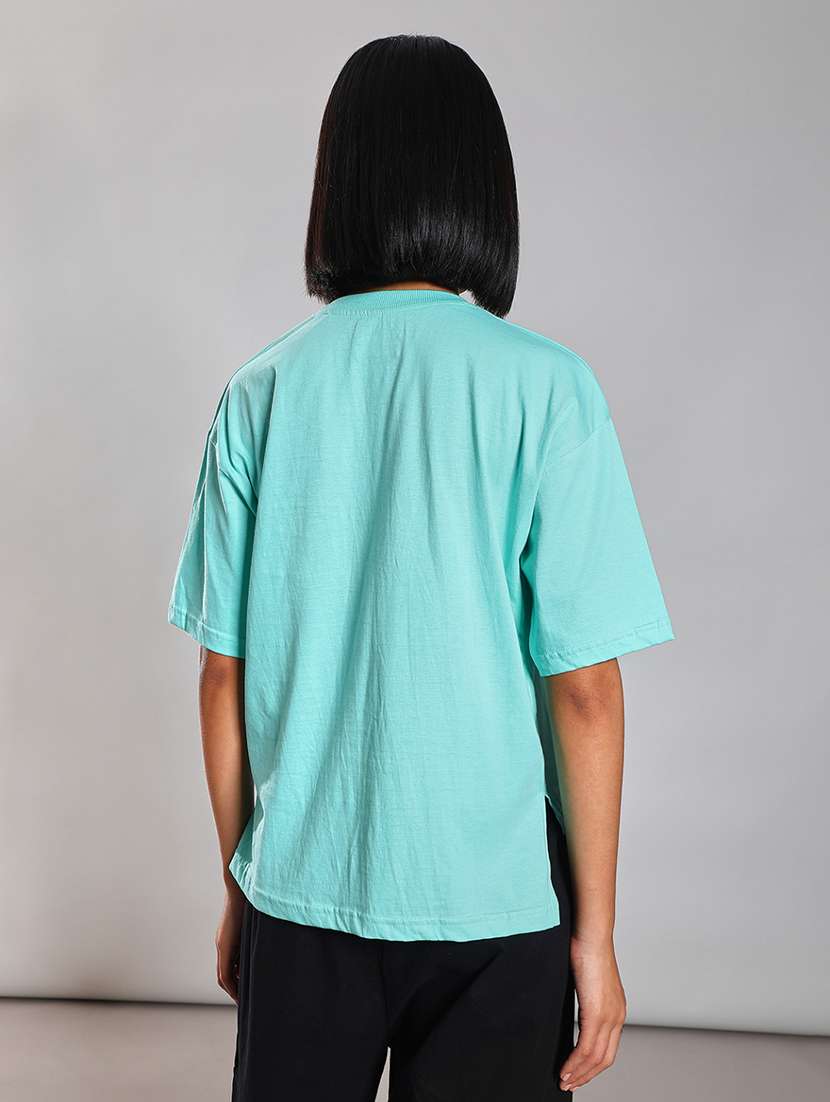 women printed short sleeve oversized t-shirt - 21873857 -  Standard Image - 3