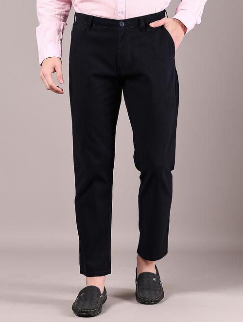 men solid md rise casual chinos  - 21873879 -  Standard Image - 0