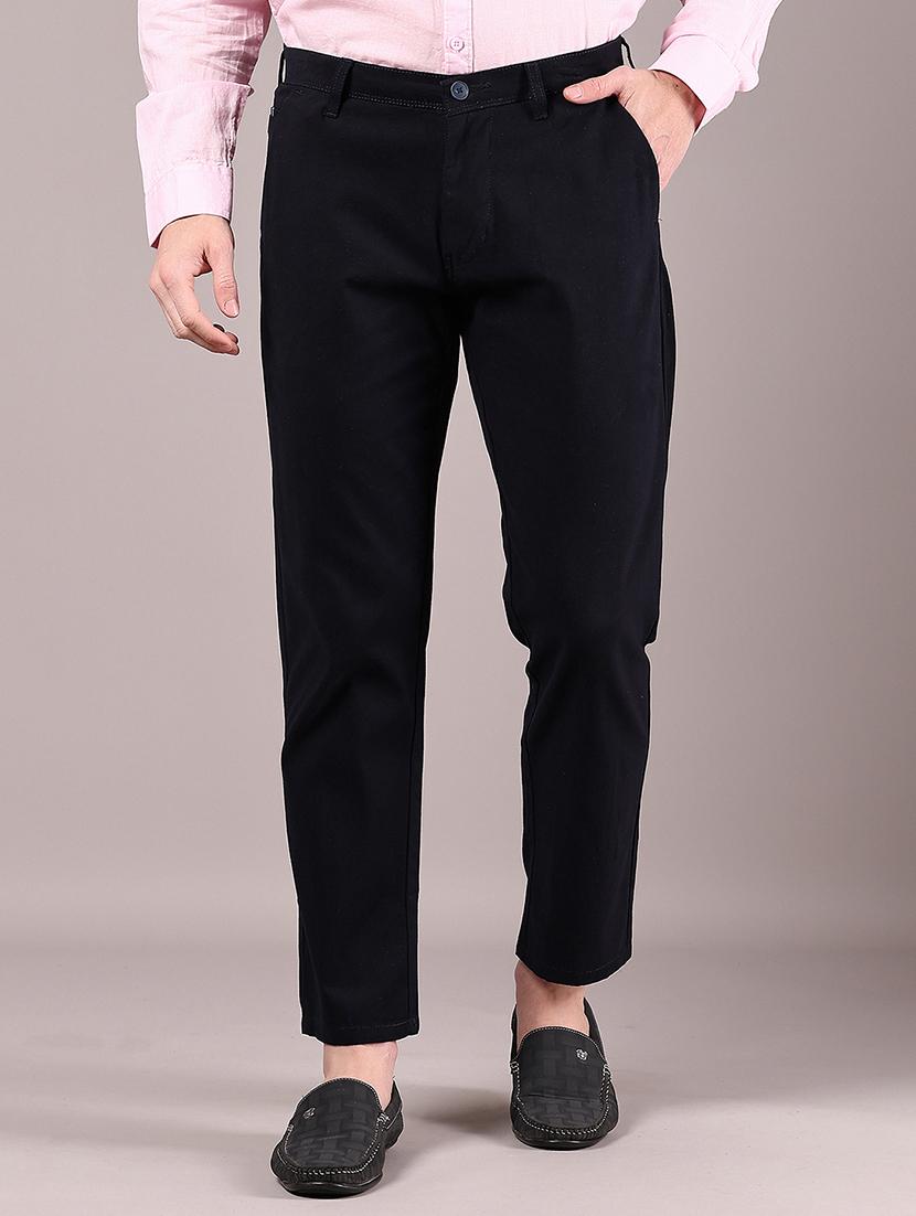 men solid md rise casual chinos  - 21873879 -  Zoom Image - 0