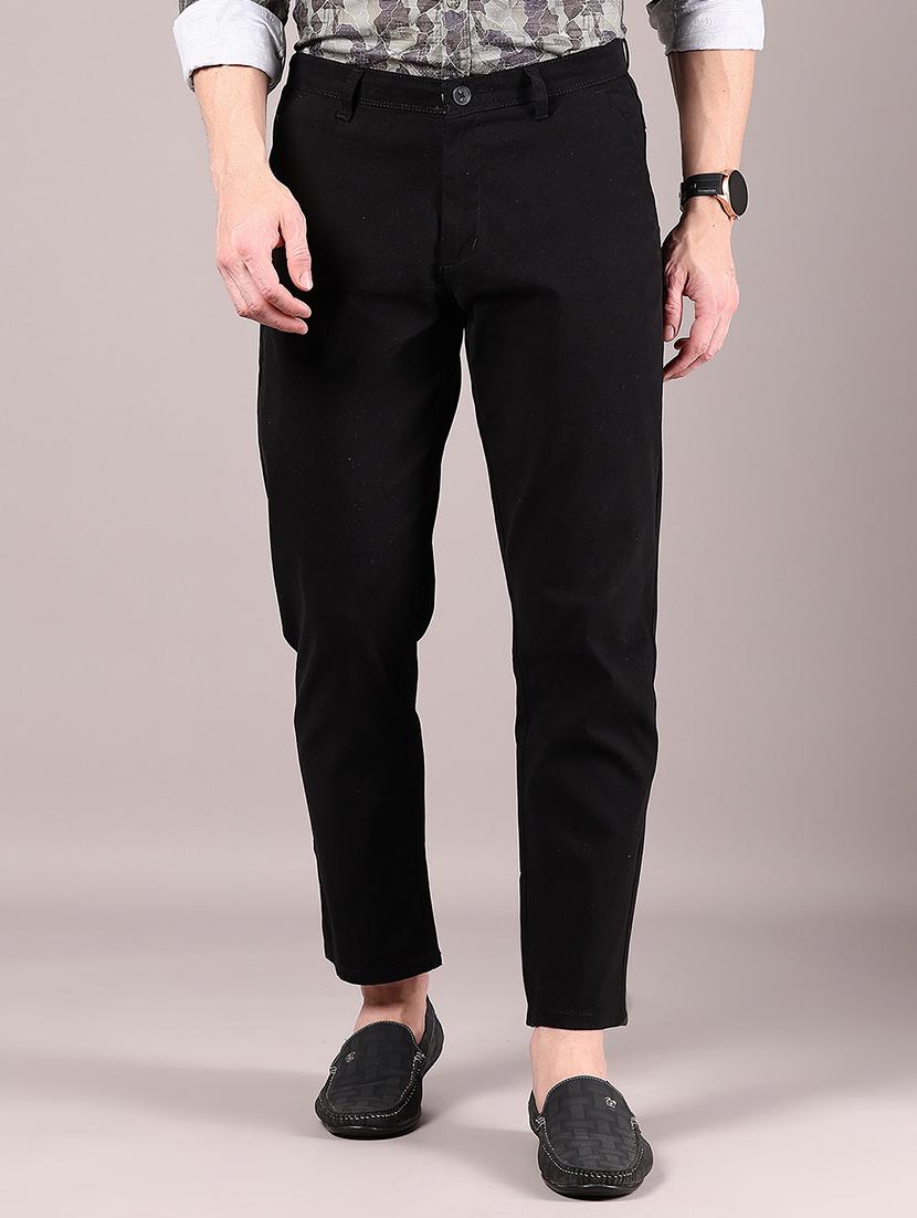men solid md rise casual chinos - 21873880 - Zoom Image - 0