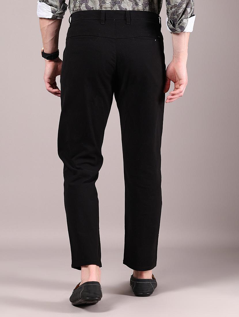 men solid md rise casual chinos - 21873880 - Standard Image - 3