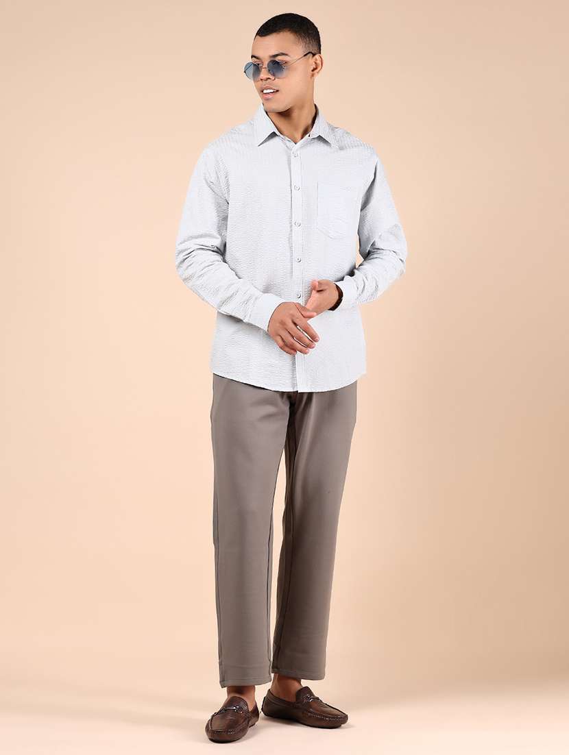 men solid long sleeve regular fit casual shirt - 21873908 - Standard Image - 5