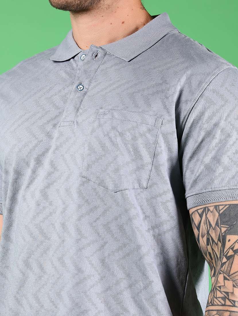 men printed short sleeve regular fit polo t-shirt - 21873915 -  Standard Image - 3