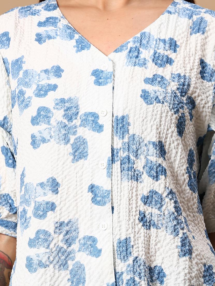 women white puff sleeve regular top - 21873934 - Standard Image - 5